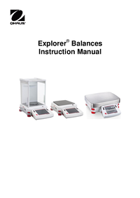 Thumbnail of document Manual - Explorer Series, OHAUS Precision Balance